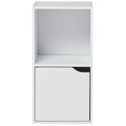 Gifi Rangement|Étagère Adam en bois blanc 2 niches