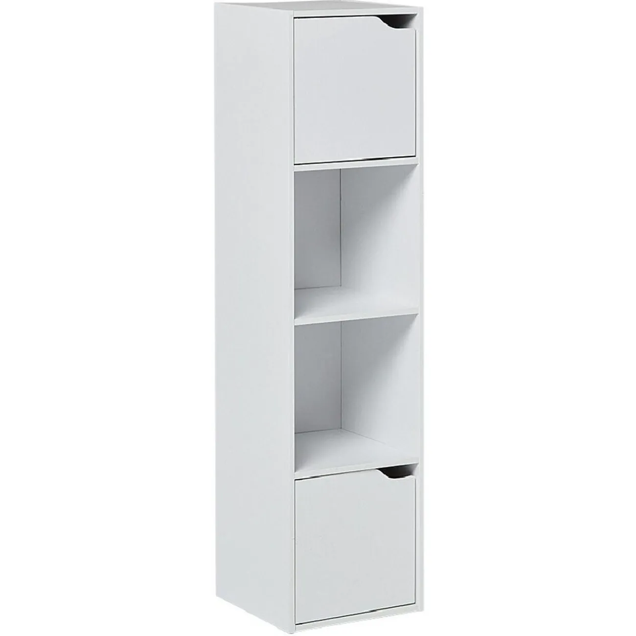 Gifi Rangement|Étagère Adam en bois blanc 4 niches