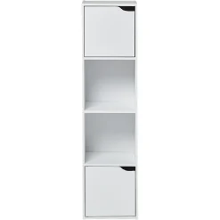 Gifi Rangement|Étagère Adam en bois blanc 4 niches