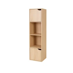 Gifi Rangement|Étagère Adam en bois naturel 4 niches