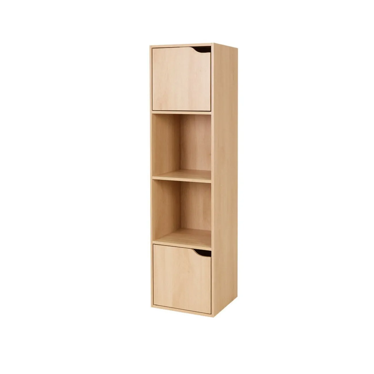 Gifi Rangement|Étagère Adam en bois naturel 4 niches