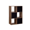 Gifi Rangement|Étagère Adam MDF Noir 6 cubes 60xH90x29,5cm