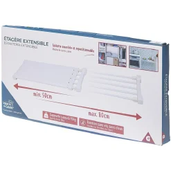 Gifi Rangement|Étagère amovible extensible blanche 50/80 cm