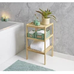 Gifi Aménagement Salle De Bain^Étagère bambou 3 niveaux