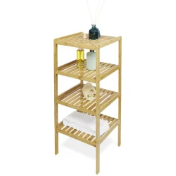 Gifi Aménagement Salle De Bain^Étagère bambou 4 niveaux