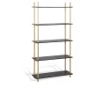 Gifi Rangement|Étagère bibliothèque Fuzo 5 niveaux bois 77x27xH.150 cm