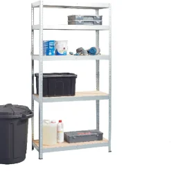 Gifi Rangement|Étagère bricolage 5 niveaux bois et métal