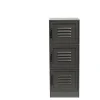 Gifi Rangement|Étagère Brooklyn gris anthracite 3 portes