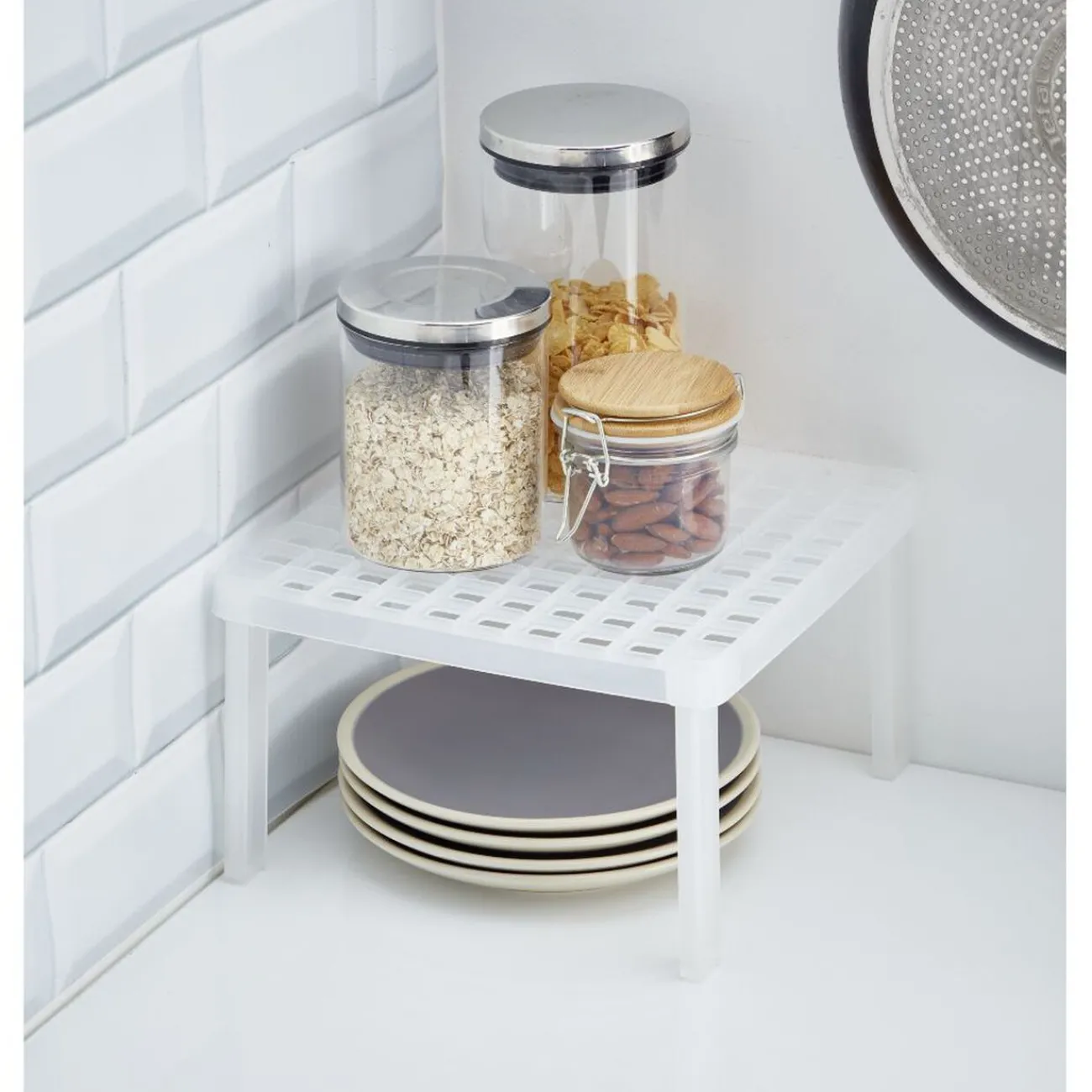 Gifi Étagère carrée cuisine blanc