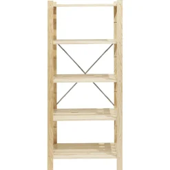 Gifi Rangement|Étagère charge lourde en pin 5 niveaux 75x50xH170 cm