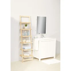 Gifi Aménagement Salle De Bain^Étagère échelle de salle de bain pin naturel