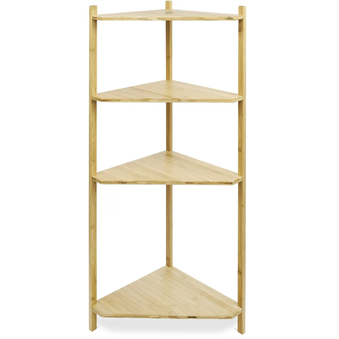 Gifi Aménagement Salle De Bain^Étagère d'angle bambou 4 niveaux