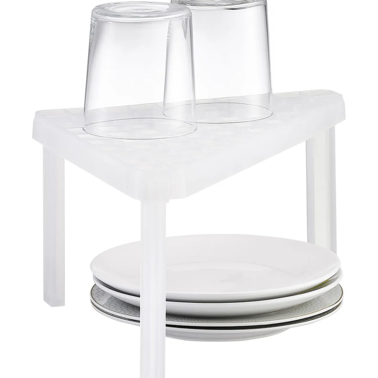 Gifi Étagère d'angle cuisine plastique blanc