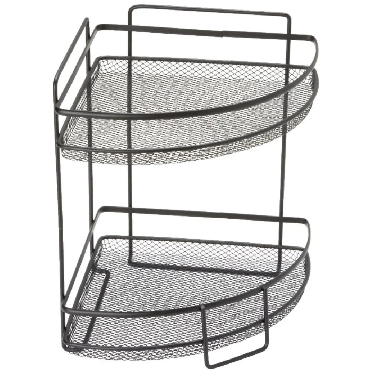 Gifi Étagère d'angle vintage métal noir 2 niveaux