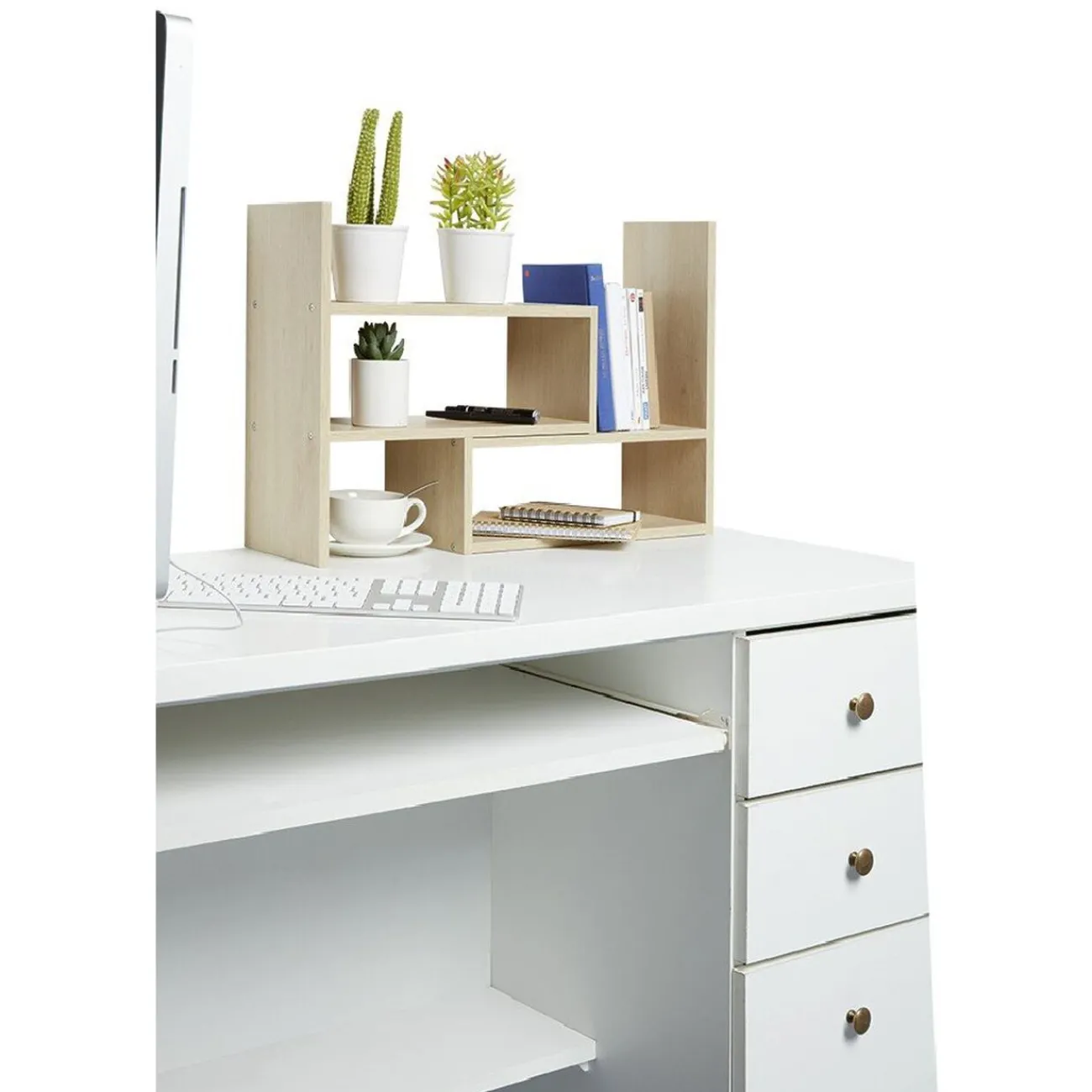 Gifi Rangement|Étagère de bureau modulable bois