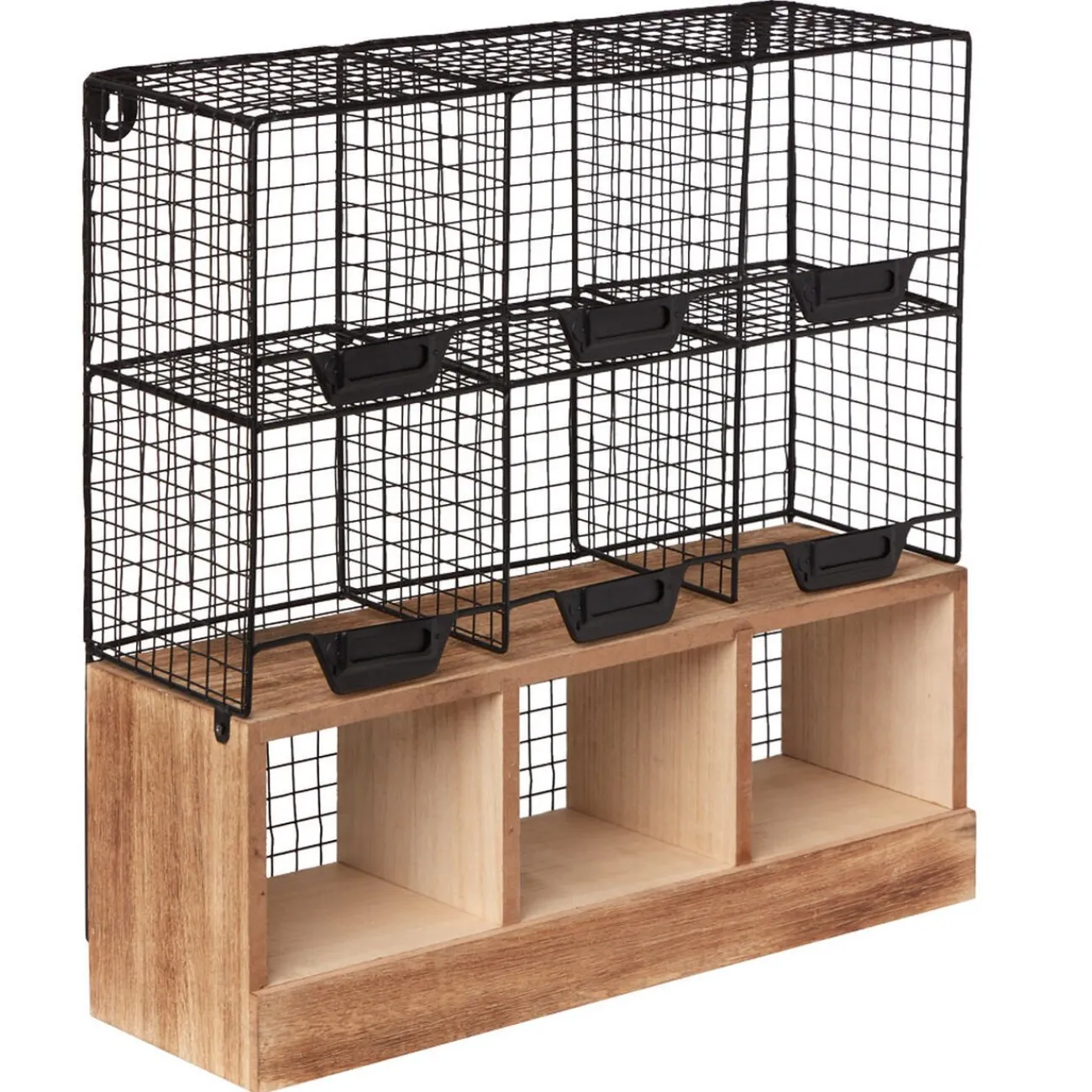 Gifi Étagère de cuisine 6 casiers pour épices noir naturel