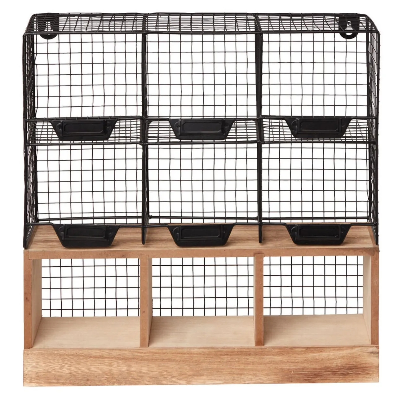 Gifi Étagère de cuisine 6 casiers pour épices noir naturel