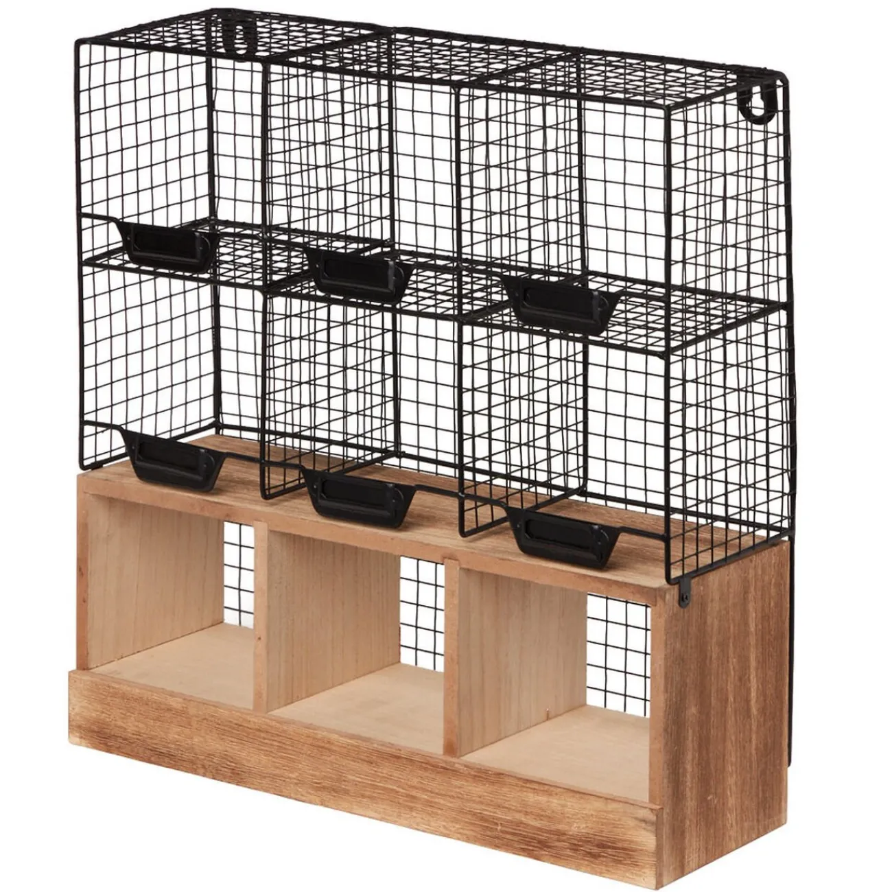 Gifi Étagère de cuisine 6 casiers pour épices noir naturel