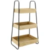 Gifi Étagère de cuisine 3 niveaux noir naturel