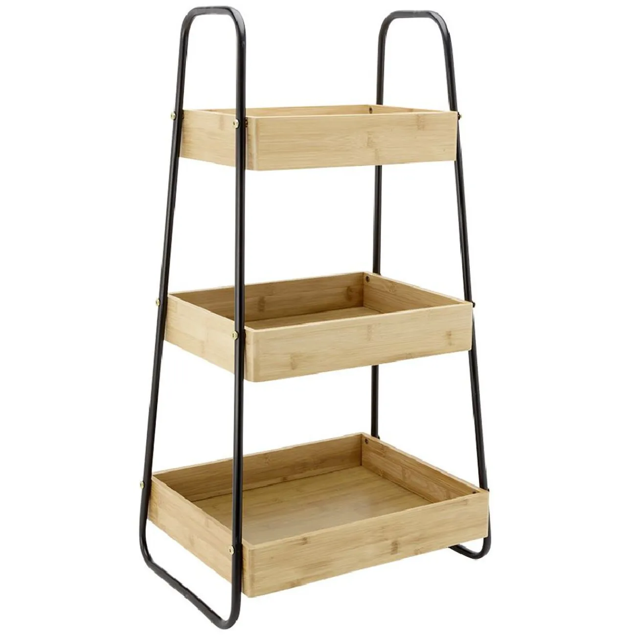 Gifi Étagère de cuisine 3 niveaux noir naturel