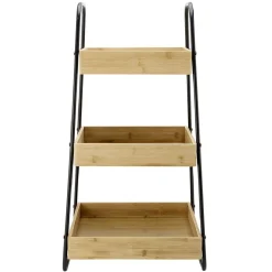 Gifi Étagère de cuisine 3 niveaux noir naturel