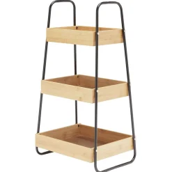 Gifi Étagère de cuisine 3 niveaux noir naturel
