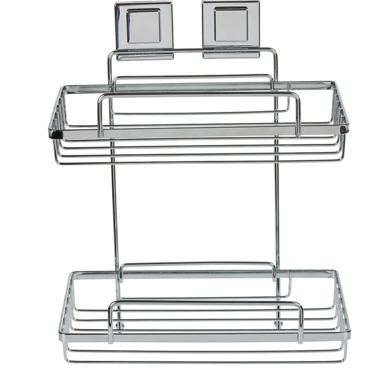 Gifi Equipement Douche^Étagère de douche 2 niveaux à ventouse gris