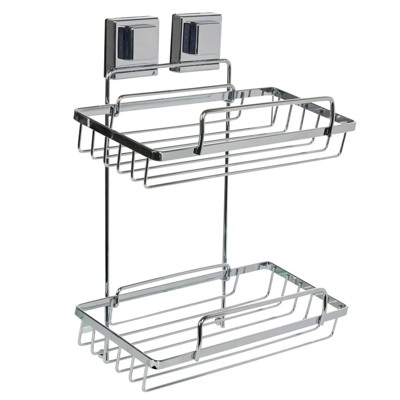 Gifi Equipement Douche^Étagère de douche 2 niveaux à ventouse gris