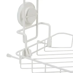 Gifi Equipement Douche^Étagère de douche 2 paniers d angle à ventouse blanc
