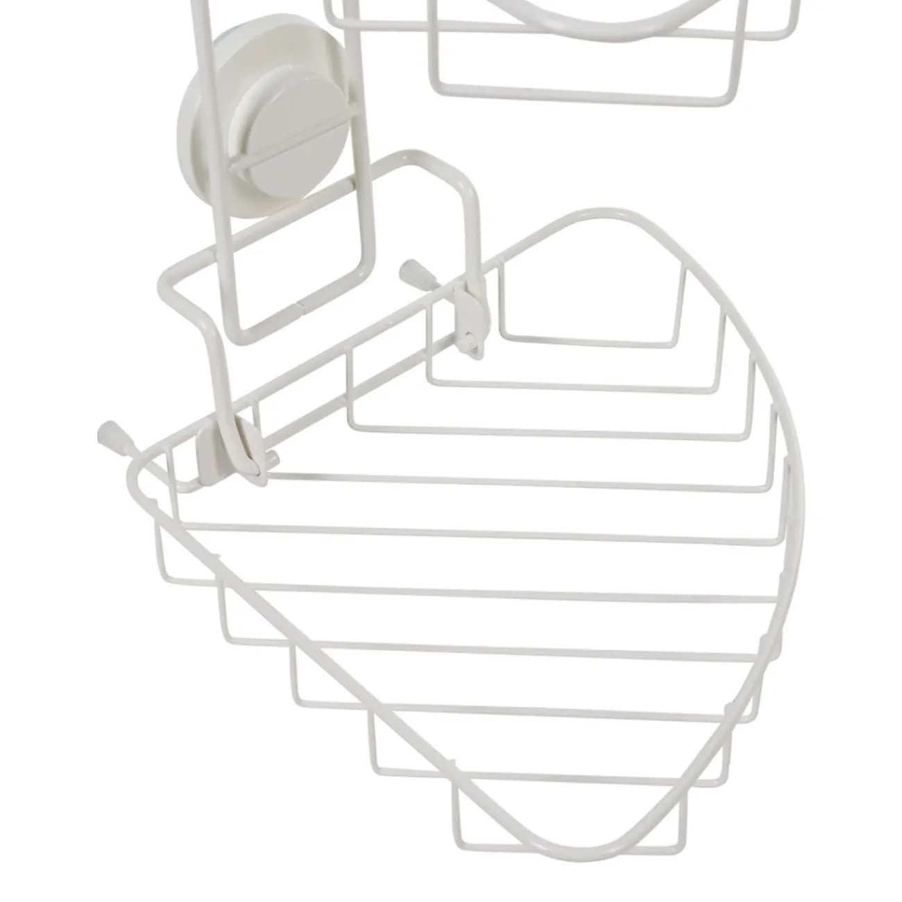 Gifi Equipement Douche^Étagère de douche 2 paniers d angle à ventouse blanc