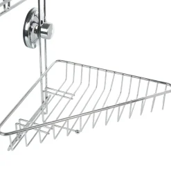 Gifi Equipement Douche^Étagère de douche 2 paniers d angle à ventouse gris