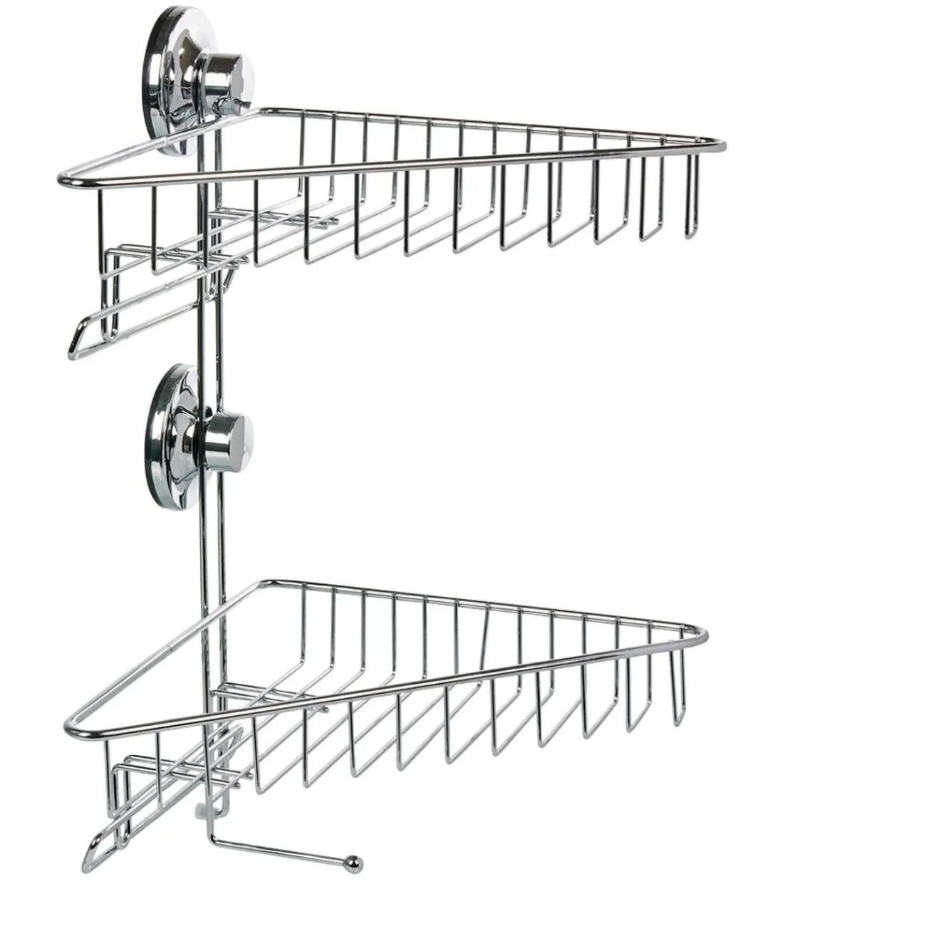 Gifi Equipement Douche^Étagère de douche 2 paniers d angle à ventouse gris