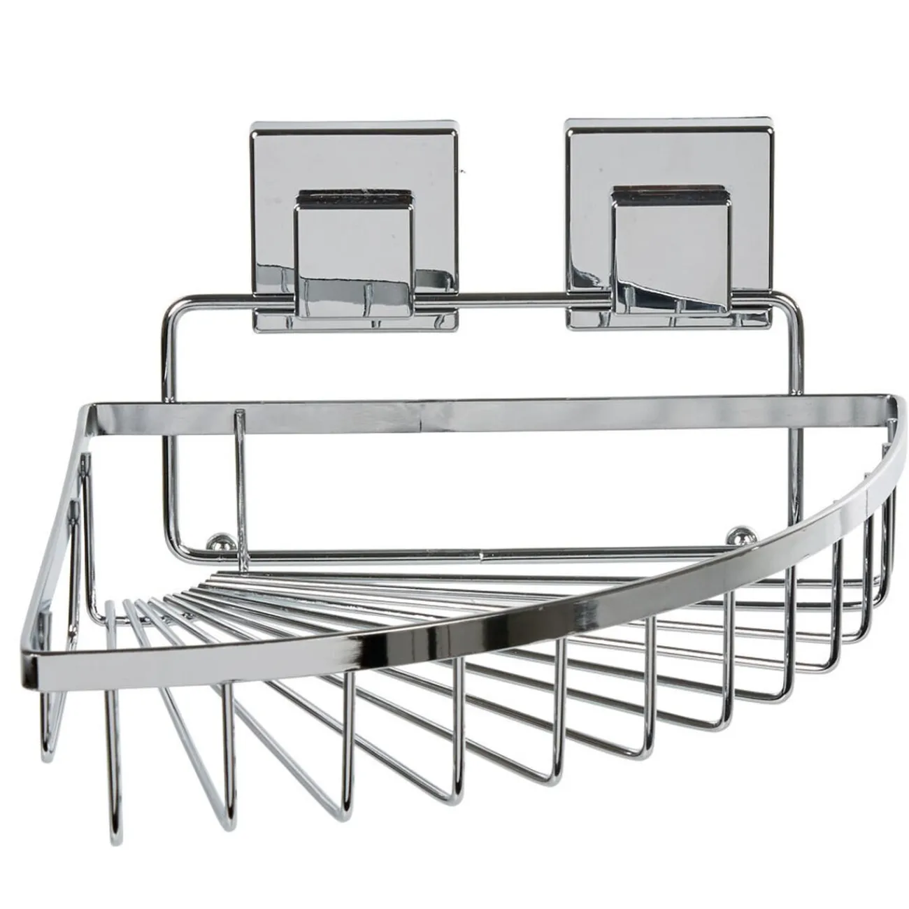 Gifi Equipement Douche^Étagère de douche panier d'angle à ventouse gris