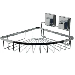 Gifi Equipement Douche^Étagère de douche panier d'angle à ventouse gris