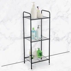 Gifi Equipement Douche^Étagère de salle de bain 3 niveaux en métal noir