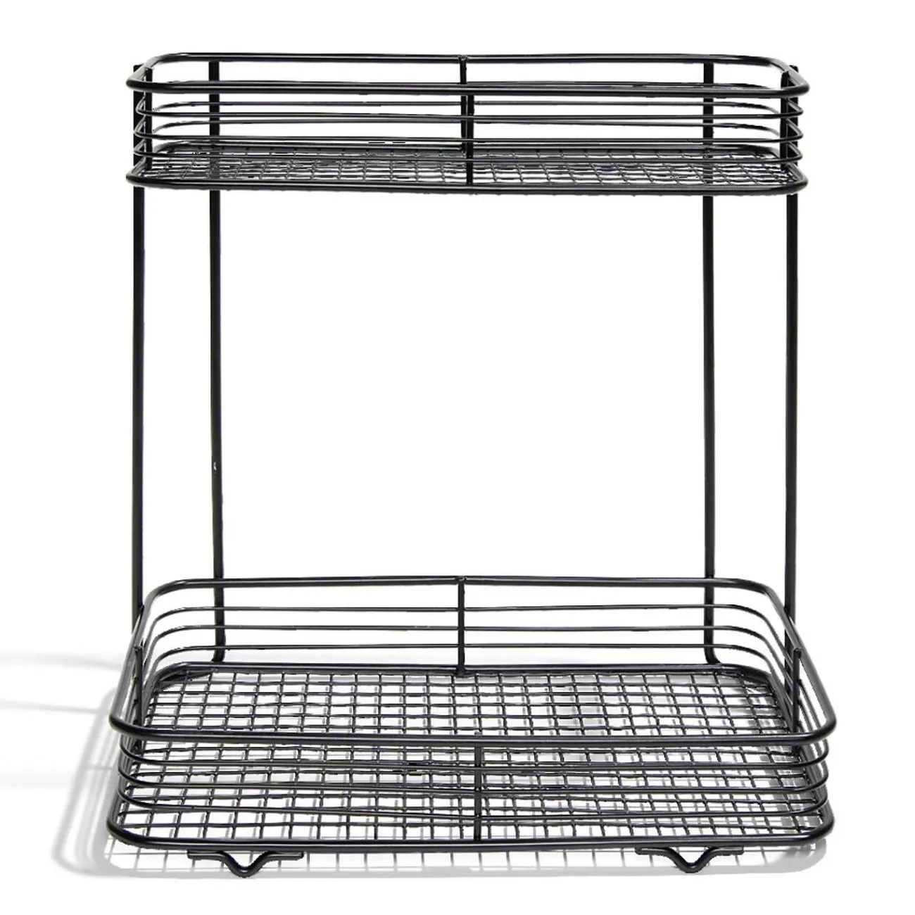 Gifi Aménagement Salle De Bain^Étagère double à poser en métal 25,5x14,5xH25cm