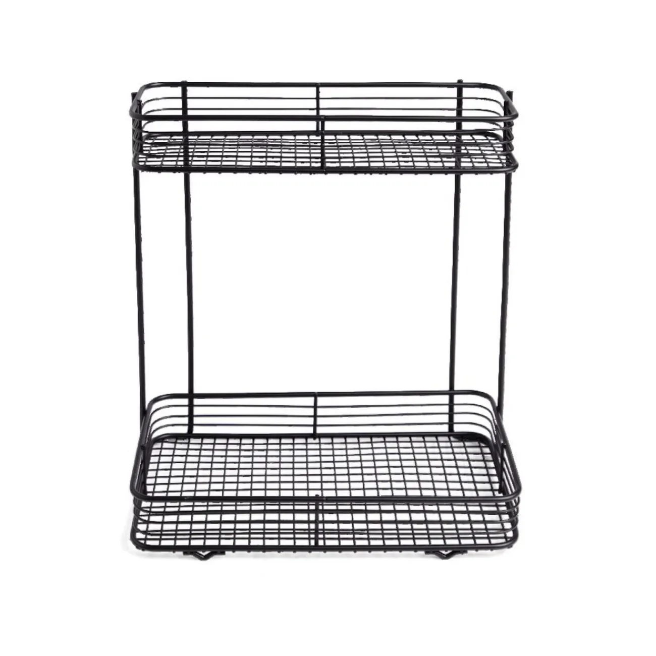 Gifi Aménagement Salle De Bain^Étagère double à poser en métal 25,5x14,5xH25cm