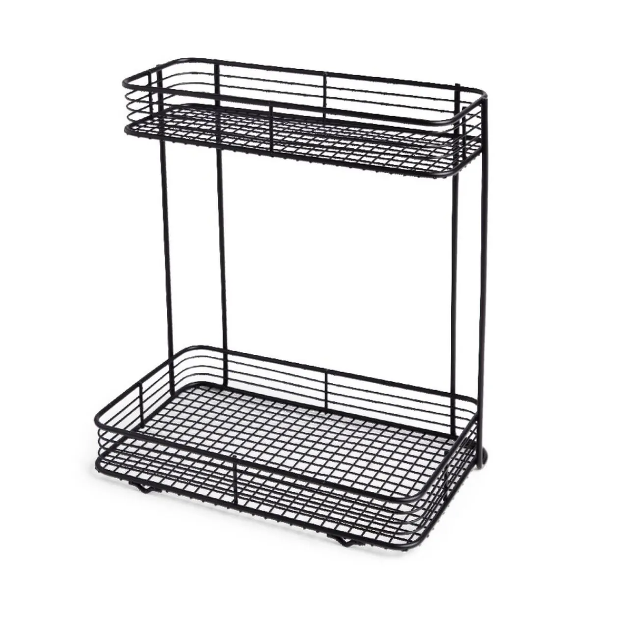 Gifi Aménagement Salle De Bain^Étagère double à poser en métal 25,5x14,5xH25cm