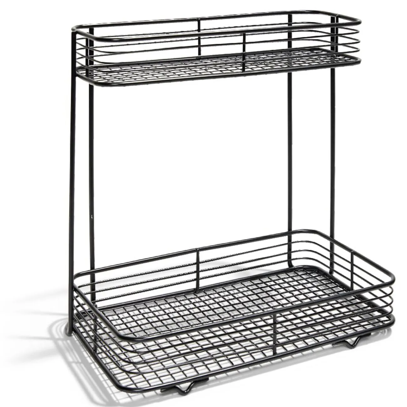 Gifi Aménagement Salle De Bain^Étagère double à poser en métal 25,5x14,5xH25cm