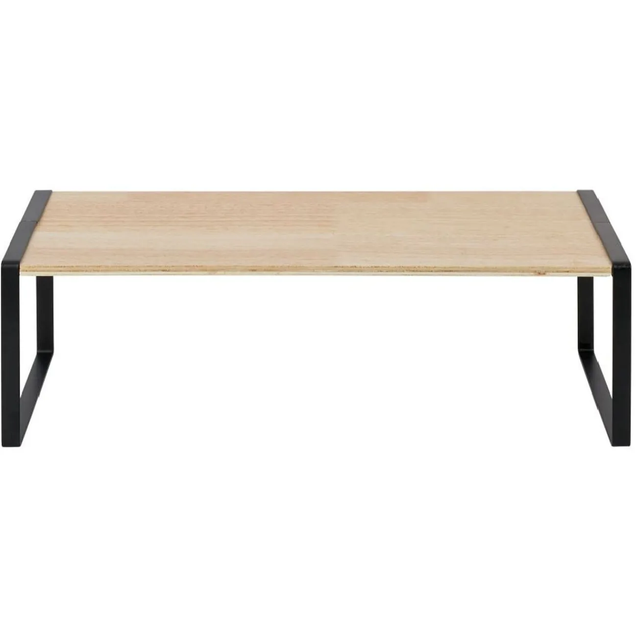 Gifi Rangement|Étagère en bois et métal noir 50x15xH18cm