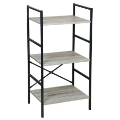 Gifi Aménagement Salle De Bain^Étagère en métal et mdf 3 niveaux