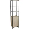 Gifi Aménagement Salle De Bain^Étagère en métal et mdf 3 niveaux et placard