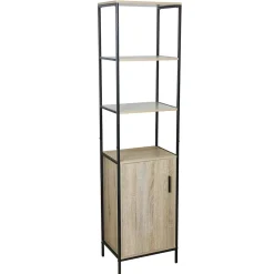 Gifi Aménagement Salle De Bain^Étagère en métal et mdf 3 niveaux et placard