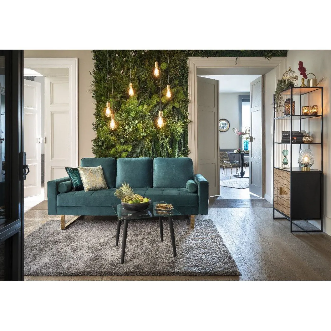 Gifi Rangement|Étagère Eole noire et miel 2 portes