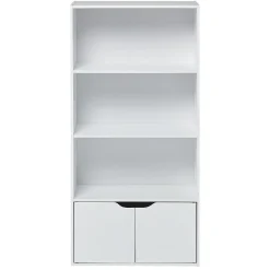 Gifi Rangement|Étagère large Adam en bois blanc 4 niches