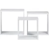 Gifi Rangement|Étagère murale carrée blanche x3