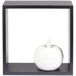 Gifi Rangement|Étagère murale carrée noire x3