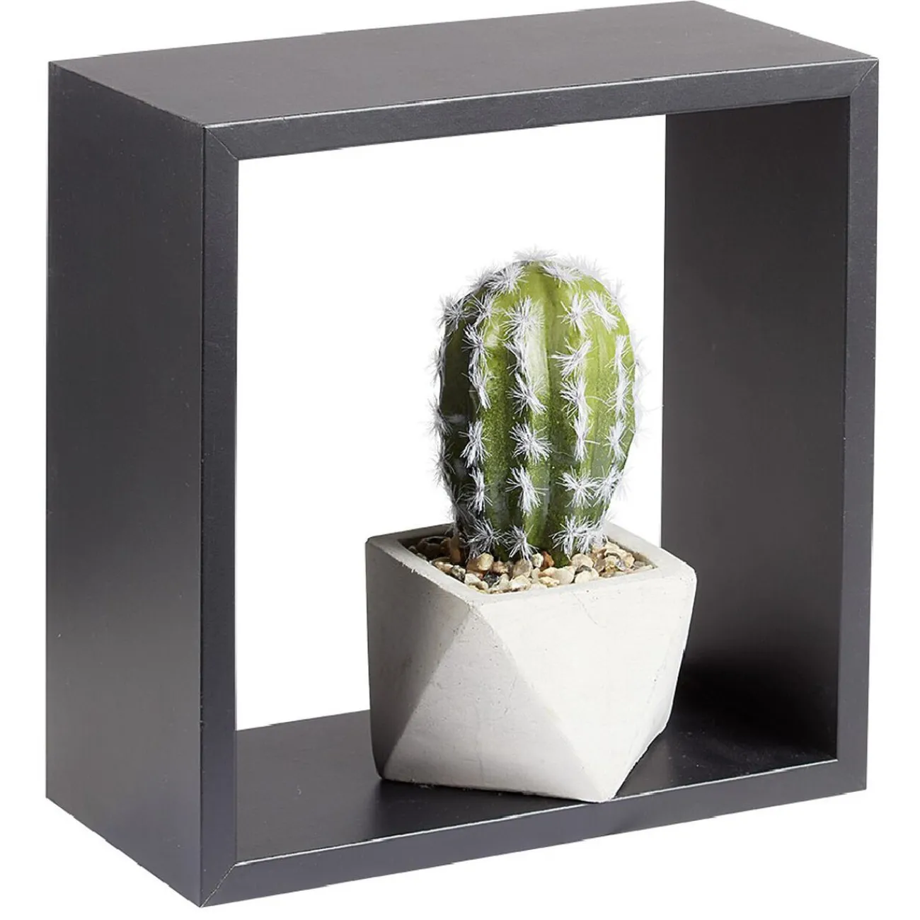 Gifi Rangement|Étagère murale carrée noire x3