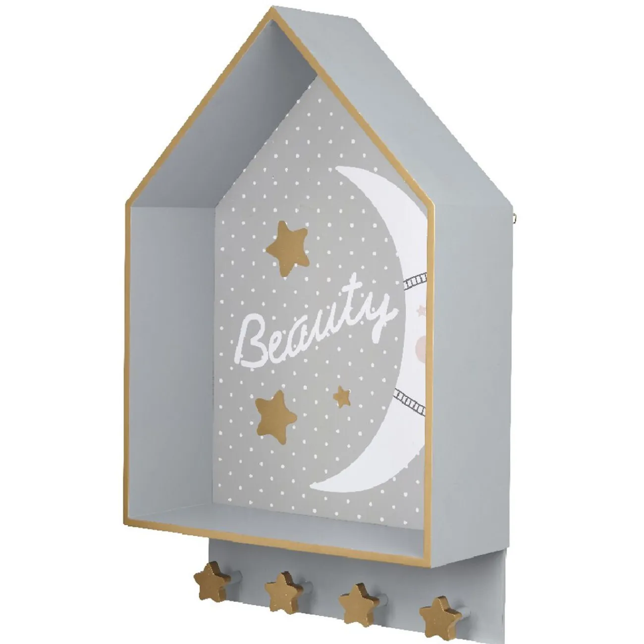 Gifi Rangement|Étagère murale Hilla grise