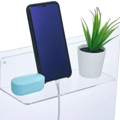 Gifi Rangement|Étagère murale plastique transparent L.23 cm